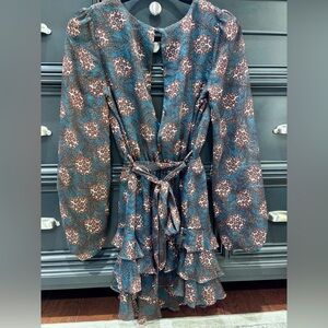 Elegant Long Sleeve Floral Dress